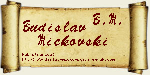 Budislav Mickovski vizit kartica